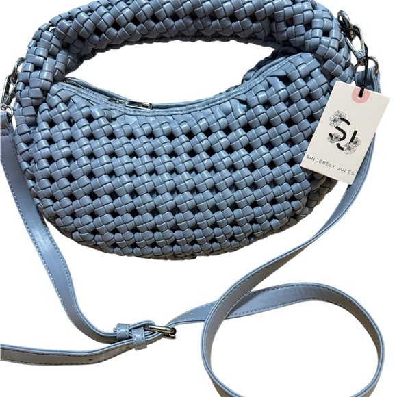 Sincerely Jules Blue Woven Shoulder Bag - Picture 5 of 16